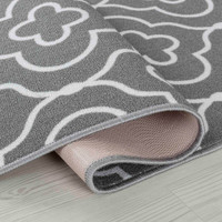 quatrefoil grey doormat folded