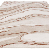 abstract terra shaggy rug angle view silo