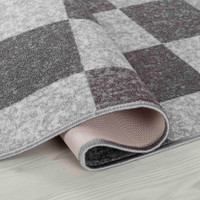squar grey cream doormat folded