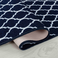 trellis navy doormat folded