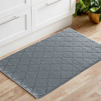 trellis dark grey doormat in a living room