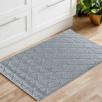 trellis silver doormat in a living room