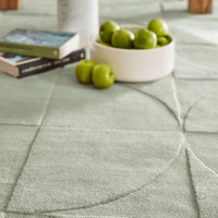 On Sale Origins Penny Eucalyptus Plain Carved Rug 120x170cm