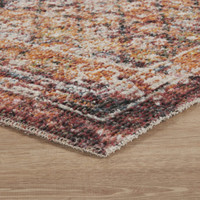 lattice multi-colour rug side view of corner