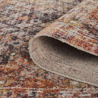 lattice multi-colour rug rolled
