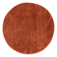plain terracotta rug circle portrait