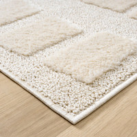cobble cream rug runner side view of corner