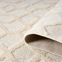 vine cream rug closeup with fold