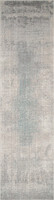 abstract grey rug runner portrait