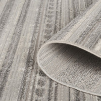 traditional grey rug runner closeup rolled