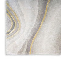 grey charcoal abstract rug closeup of corner