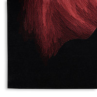 black abstract rug closeup corner