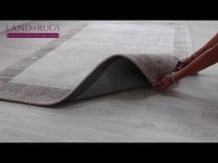On Sale Smoke Putty Blade Border Rug 160x230cm