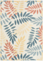 floral ivory blue rug portrait