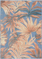 floral blue rose rug portrait