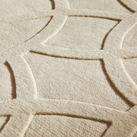ivory wool rug closeup detail