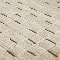 ivory wool rug closeup detail