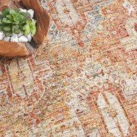 On Sale Sahar Distressed Vintage Rust Rug SHR01 160x234cm