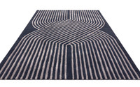 On Sale Matrix 97 Solstice Navy Rug Silky Lines Viscose Wool 120x170cm