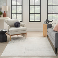 ivory black abstract linear rug living room with matching decor