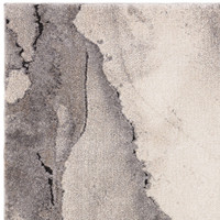 abstract grey shaggy rug closeup corner detail silo