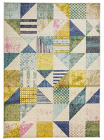 On Sale Carnaval Green Multi Hardwearing Rug CAR101 240x330cm