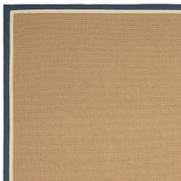 blue cream jute rug closeup corner