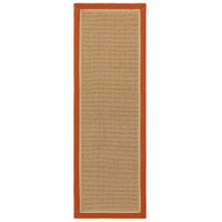 rust linen jute rug runner portrait