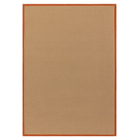 rust linen jute rug portrait