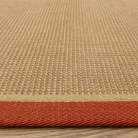Bordo Boucle Rust Linen Jute Rug