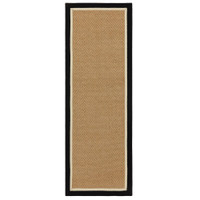 charcoal cream jute rug runner 40x120cm portrait