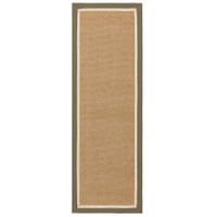 khaki cream jute rug 40x120cm portrait