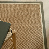 khaki cream jute rug closeup corner