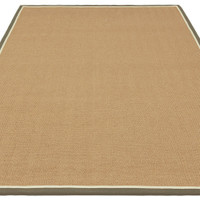 khaki cream jute rug portrait angle