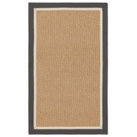 herringbone slate cream jute rug 45x75cm portrait