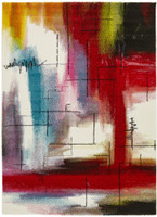 multicolour abstract rug portrait