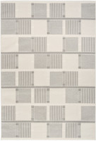 ivory grey geometric rug portrait