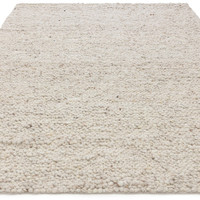 ivory wool rug portrait angled