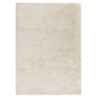 ivory shaggy rug portrait