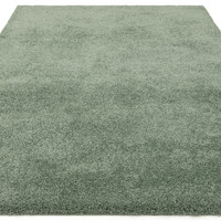 sage shaggy rug closeup portrait angle