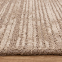 sand plain viscose rug edge on wood floor
