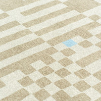 grey chess eco rug closeup detail