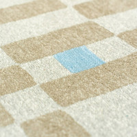 grey chess eco rug closeup detail