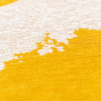 yellow cream eco rug closeup detail