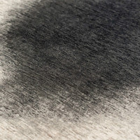 black peanut shape rug closeup detail