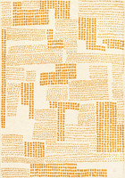 yellow abstract eco rug portrait