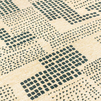 blue abstract eco rug closeup detail