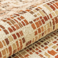 orange abstract rug closeup detail