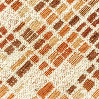 orange abstract rug closeup detail