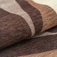 brown abstract rug closeup detail